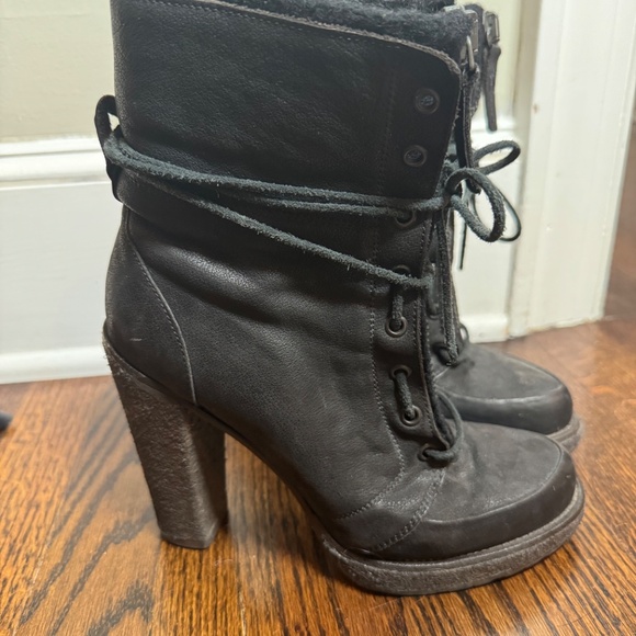 Buttero Heeled Boot Black Leather EU 38 - Picture 2 of 4